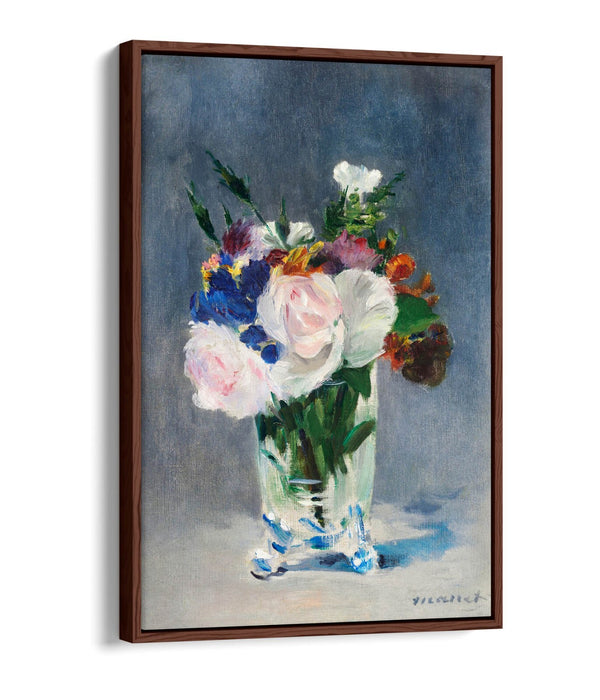 Float Effect Canvas Art | Edouard Manet Crystal Vase Artwork on MDF Frame