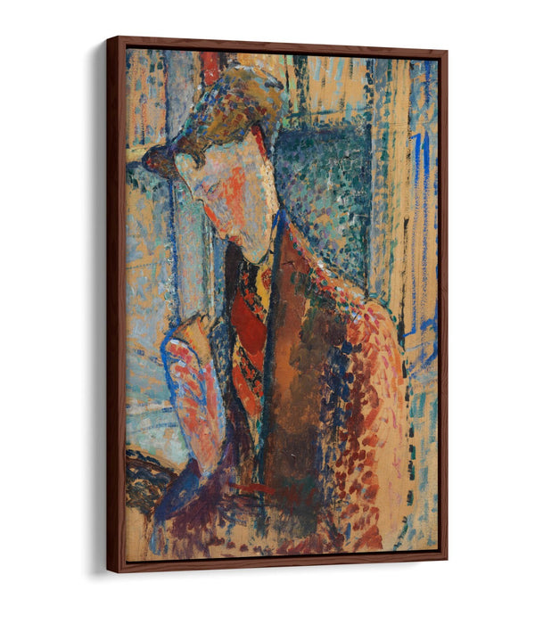 Float Effect Canvas Art - Modigliani Reverie Modern Wall Decor, Ready to Hang