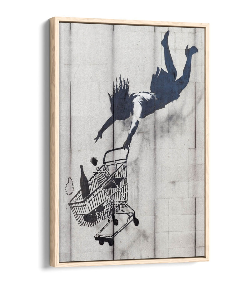 Graffiti Canvas Wall Art – Banksy Float Effect Canvas Print With Premium Varnish