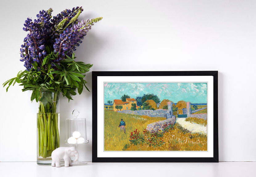 Van Gogh Wall Art – Framed Farmhouse Poster Print in Provence | 4 Sizes