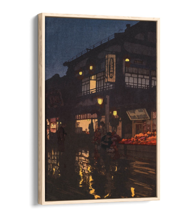 Float Effect Canvas Art - Yoshida Hiroshi Kagurazaka Street Premium Wall Print