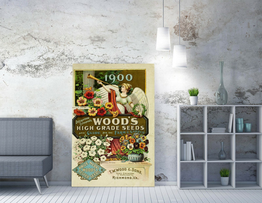 QUIRKY VINTAGE SEEDS ADVERTISEMENT ART POSTER -CANVAS WALL ART PICTURE PRINT