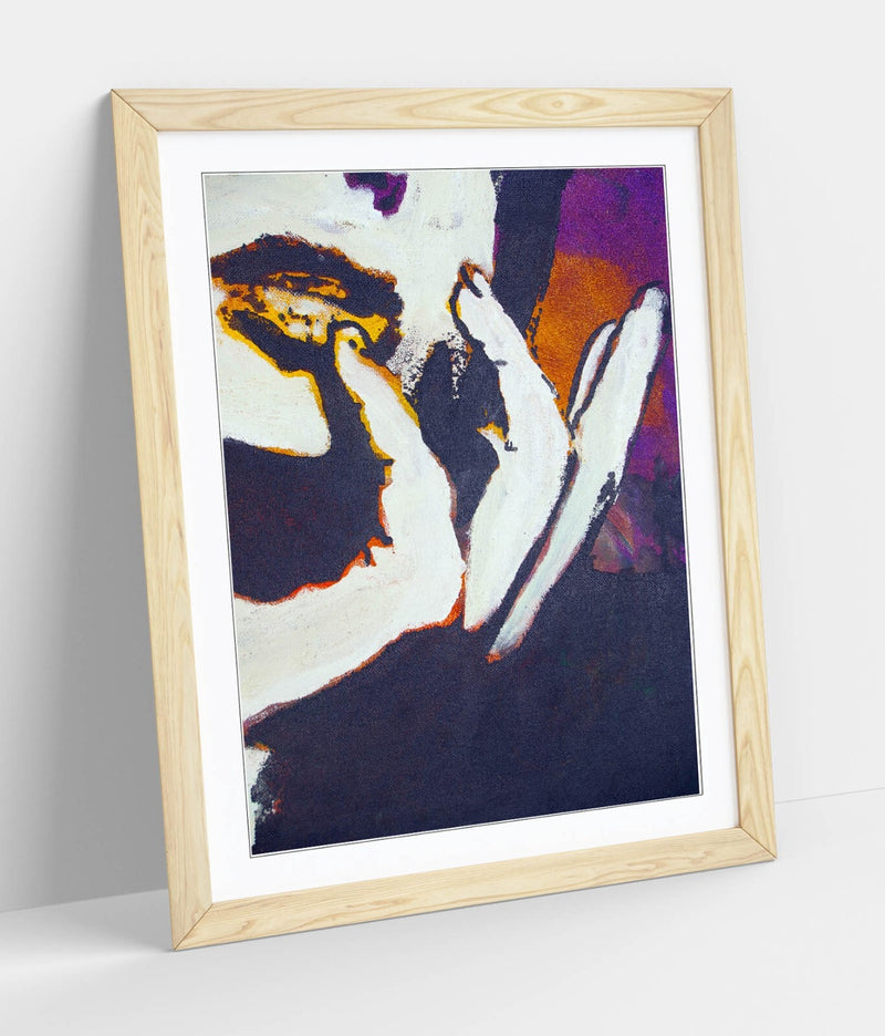 Framed Wall Art - Womens Lips Abstract Graffiti Style Poster Print 4 Sizes
