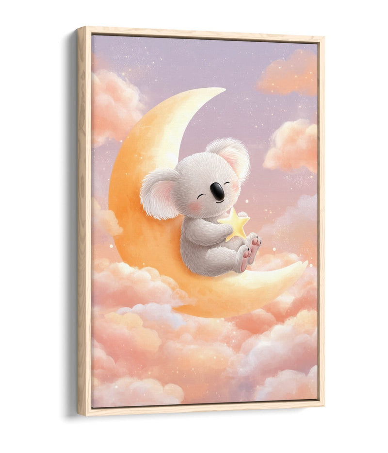 Baby Koala Canvas - Kids Bedroom Wall Art | Float Effect Canvas Print