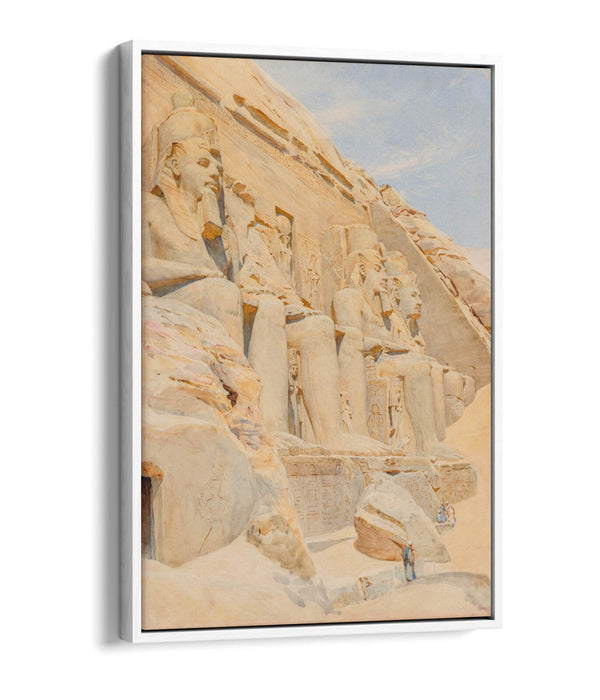 WALTER TYNDALE, THE GREAT TEMPLE OF ABU SIMBEL -FLOAT EFFECT CANVAS ART PRINT