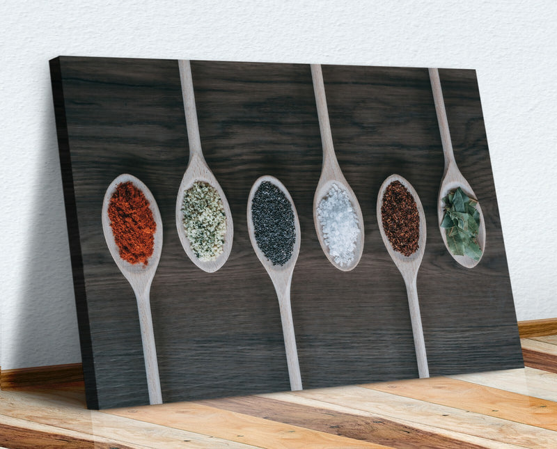 Kitchen Canvas Art - Handmade Premium Canvas Wall Artwork | Herbs Spices Decor