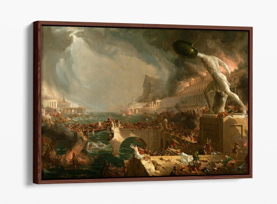 Canvas Wall Art Print – Thomas Cole Empire Destruction Float Effect Premium Canvas
