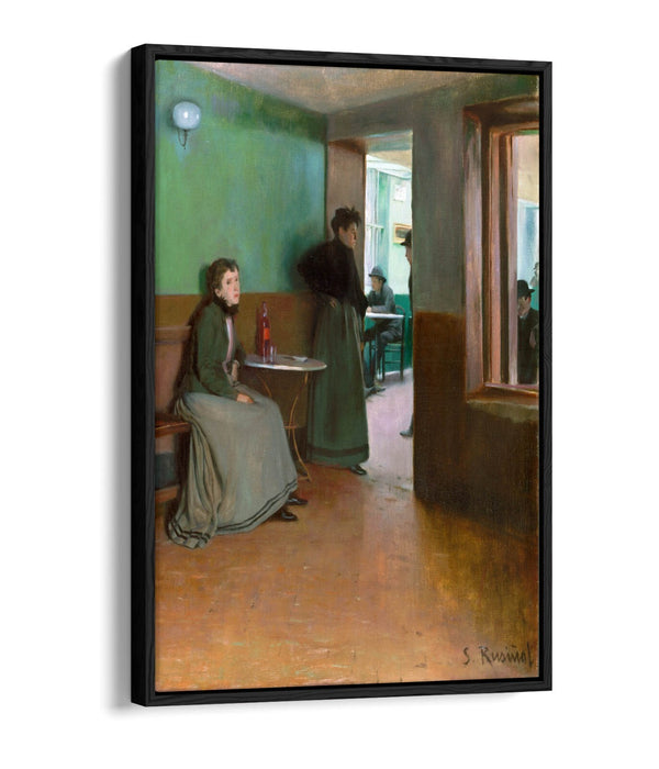 Canvas Wall Art – Handmade Float Effect Canvas Print of Santiago Rusinol Cafe