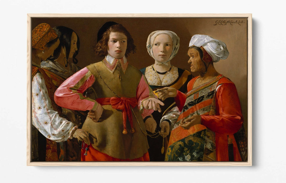 GEORGES DE LA TOUR, THE FORTUNE TELLER -FLOAT EFFECT CANVAS WALL ART PIC PRINT