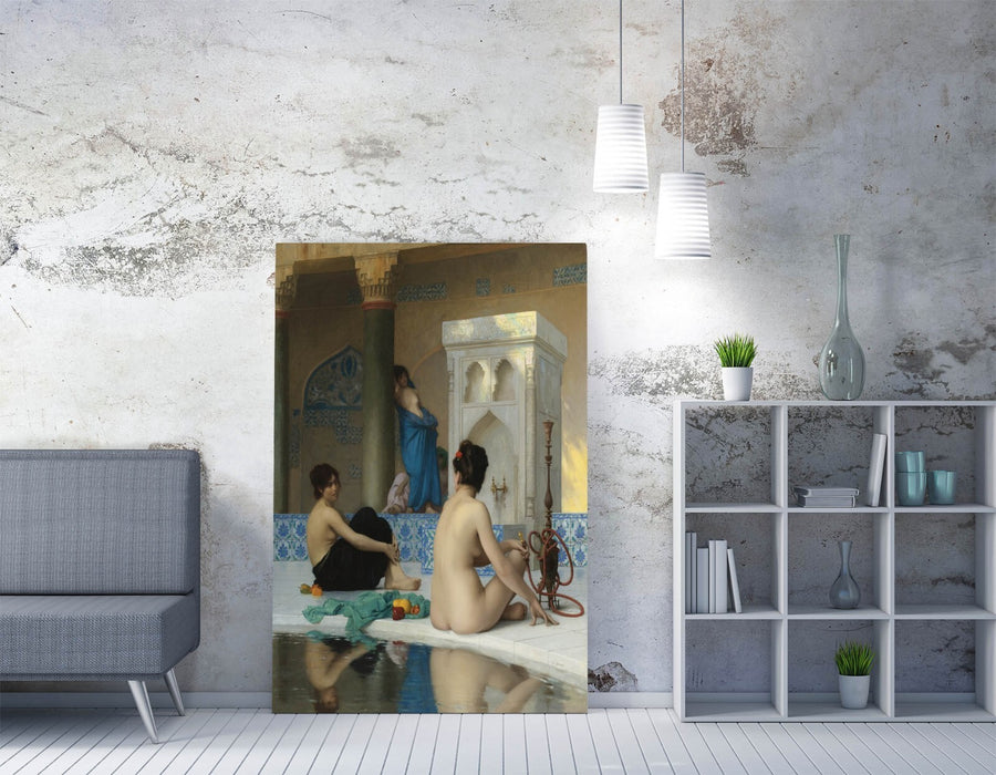 JEAN-LEON GEROME, AFTER THE BATH -CANVAS WALL ARTWORK PIC PRINT