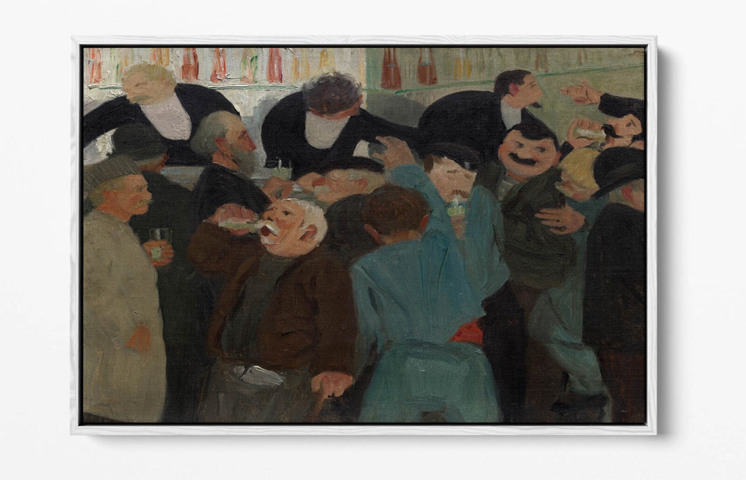 FELIX VALLOTTON, THE BISTRO -FLOAT EFFECT CANVAS WALL ART PRINT