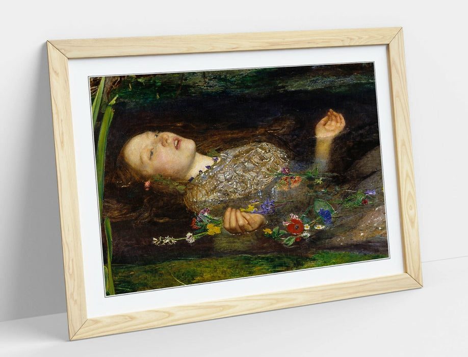 Framed Art Print - John Everett Millais Ophelia Poster | Matte Finish Wall Art