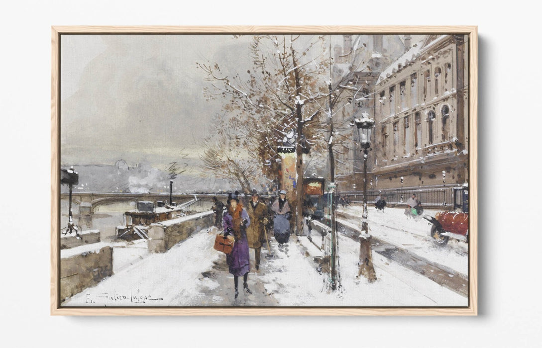 EUGENE GALIEN-LALOUE, QUAI D'ORSAY IN PARIS -FLOAT EFFECT CANVAS WALL ART PRINT