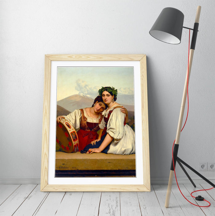 Framed Wall Art Poster - Guillaume Bodinier Young Napolitaines Print UK | Matte Finish