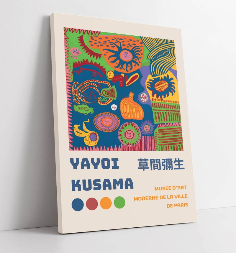 Canvas Wall Art - Yayoi Kusama Abstract Canvas Print | Handmade, Scratch Resistant Finish