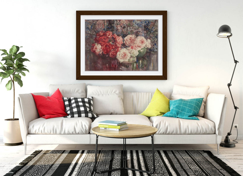 Framed Wall Art - Margaret Stoddart Roses Floral Poster Print | Handmade UK Art
