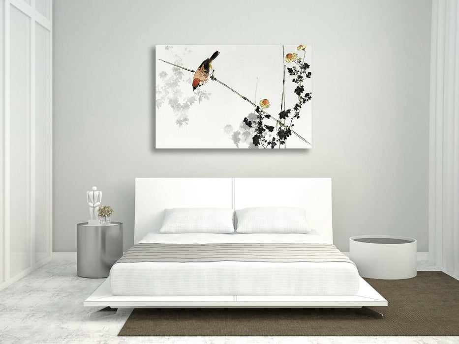 Japanese Swallow Canvas Art – Premium Framed Wall Print | 30mm Deep Frame