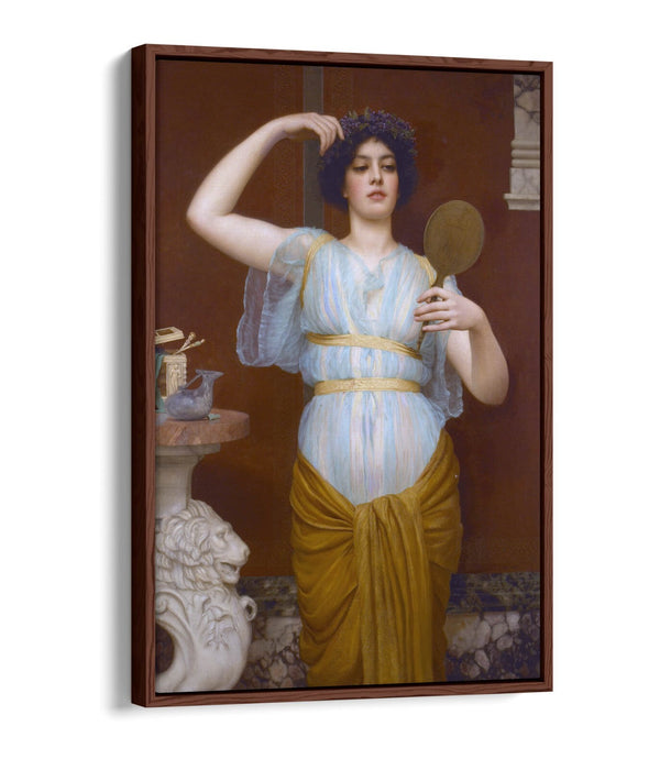 Canvas Wall Art Print - John William Godward Ione Float Effect on Premium Frame