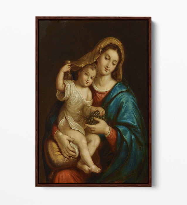 FRANCESCO ALBERI, MADONNA WITH CHILD -FLOAT EFFECT CANVAS WALL ART PRINT