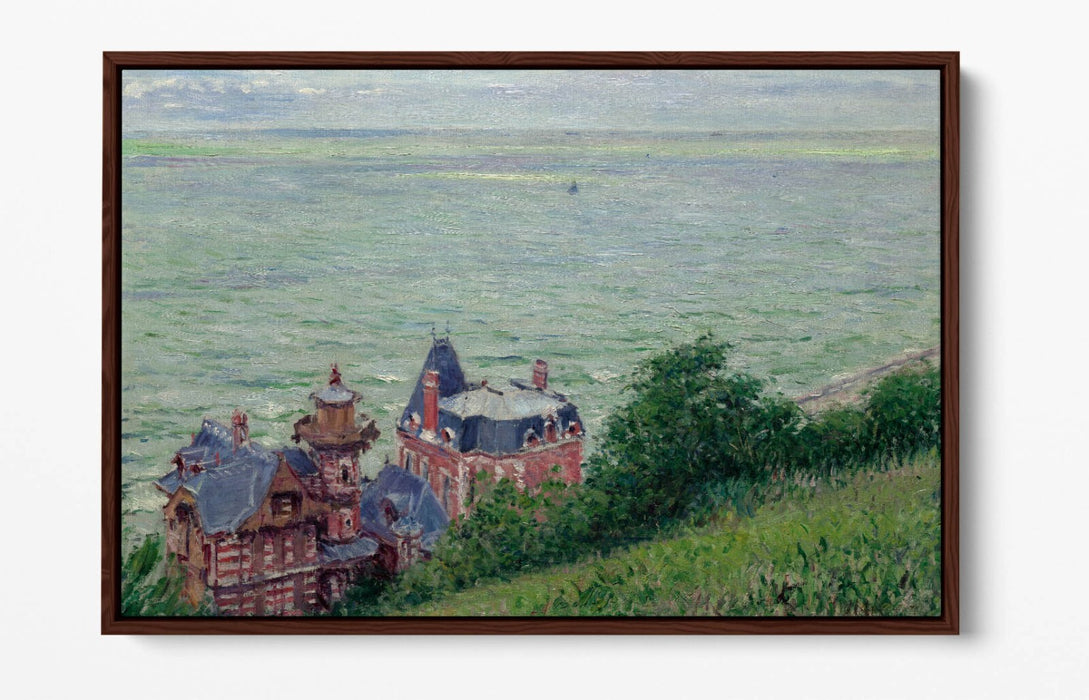 GUSTAVE CAILLEBOTTE, VILLAS AT TROUVILLE -FLOAT EFFECT CANVAS WALL ART PRINT