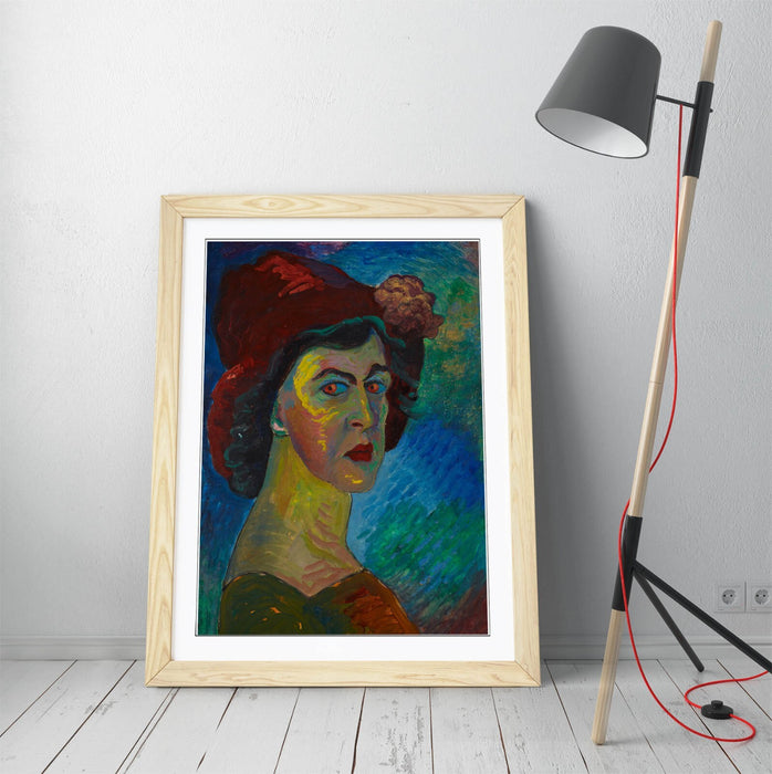 Framed Wall Art Poster - Marianne Von Werefkin Self Portrait Print 4 Sizes
