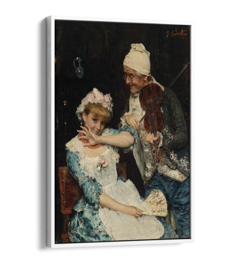 Float Effect Canvas Art - Federico Andreotti Musician Print | Premium 30mm Frame