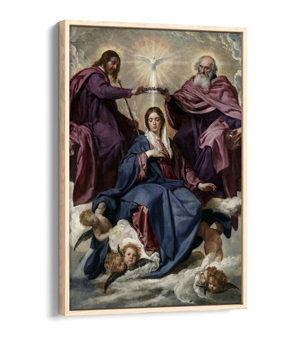 Canvas Wall Art Diego Velazquez Coronation Of Mary | Handmade UK Float Effect