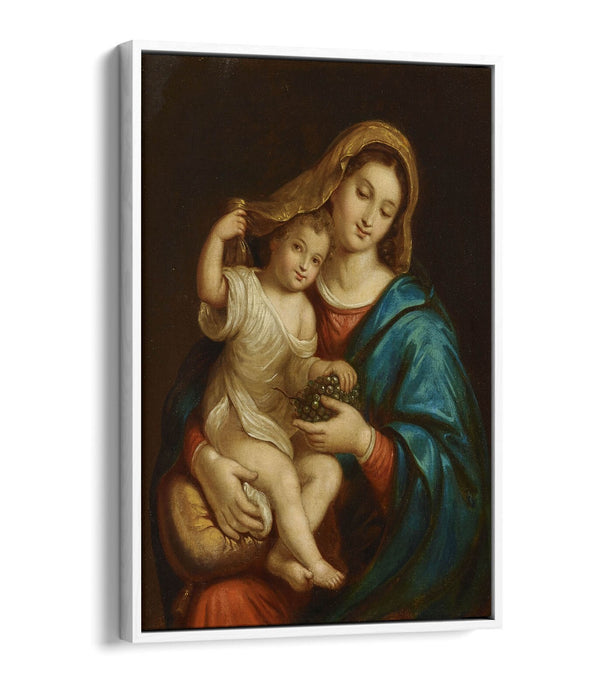 FRANCESCO ALBERI, MADONNA WITH CHILD -FLOAT EFFECT CANVAS WALL ART PRINT