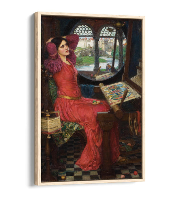 WATERHOUSE HALF SICK OF SHADOWS -FLOAT EFFECT CANVAS WALL ART PIC PRINT-
