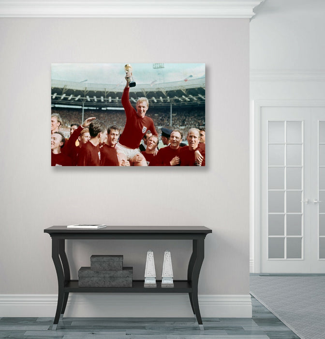 England World Cup Canvas - Vintage 1966 Football Wall Art Print | Handmade Ready To Hang