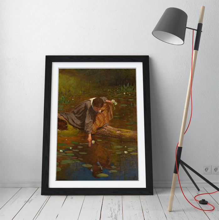 Framed Wall Art - Eastman Johnson Gathering Lilies Print | Handmade UK Frame