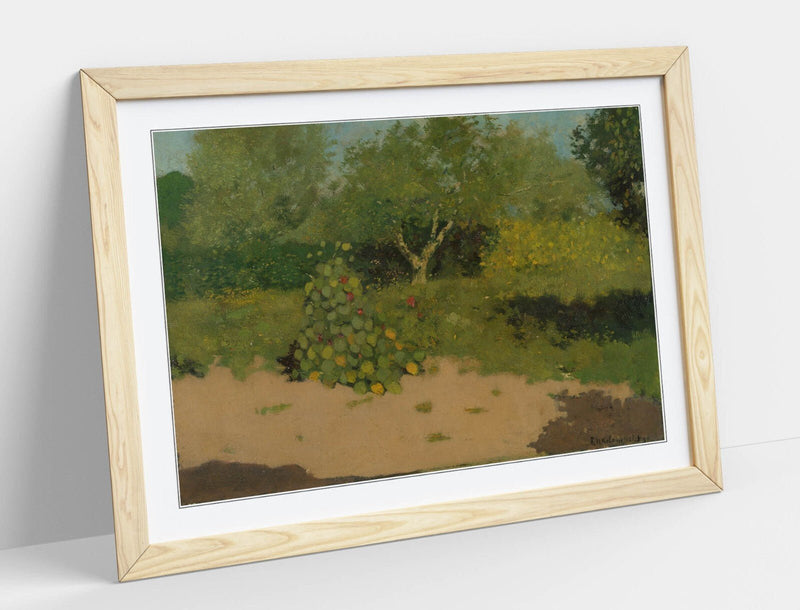 Framed Wall Art Poster - 'Richard Roland Holst, Garden Botanical' Print With Natural Wood Frame