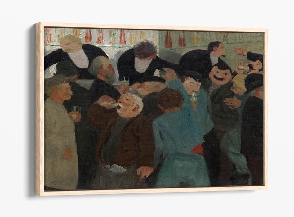 FELIX VALLOTTON, THE BISTRO -FLOAT EFFECT CANVAS WALL ART PRINT