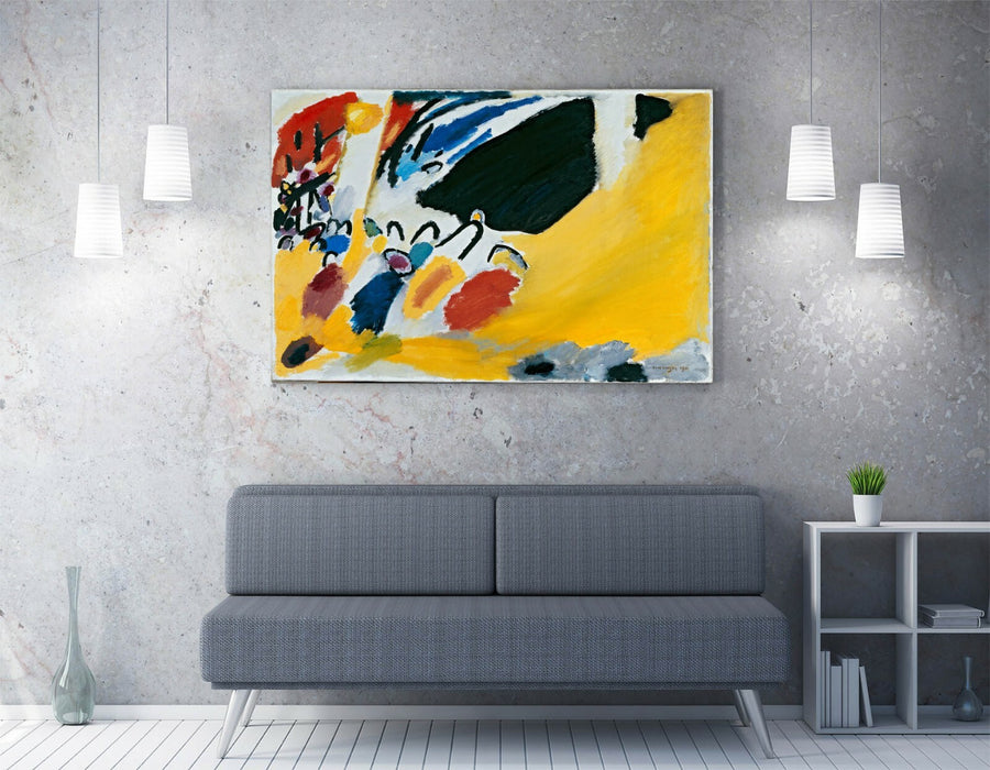 Canvas Wall Art Print - Kandinsky Abstract Red Blue Modern Wall Decor, Ready to Hang