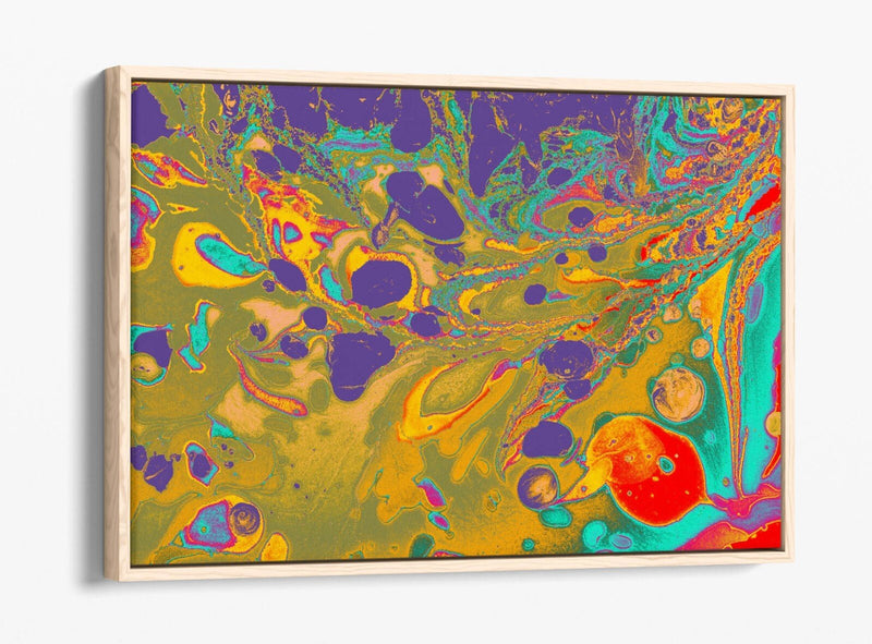 Marble Effect Canvas - Abstract Wall Art Print | Float Frame Art | Handmade UK