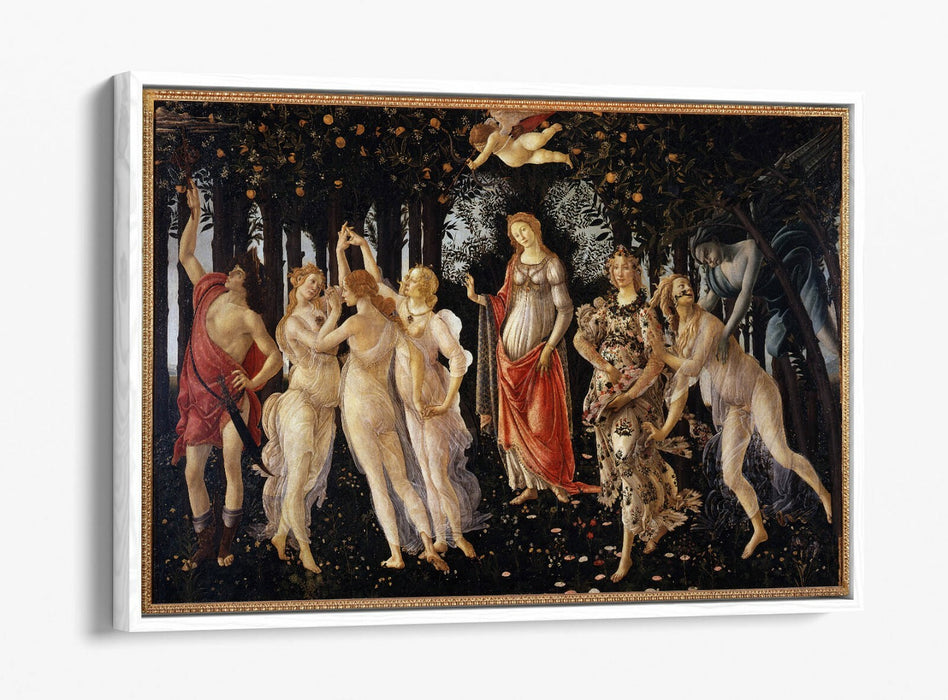 Float Effect Canvas Art - Botticelli Primavera Classic Spring Wall Decor Print