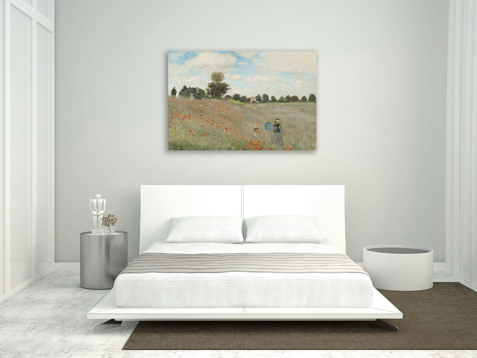 Canvas Wall Art – Framed Canvas Print 30mm Deep Frame Claude Monet Poppy Field