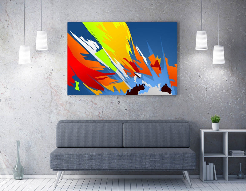 Abstract Canvas Wall Art – Multicolor Framed Canvas Print with Scratch Resistant Finish