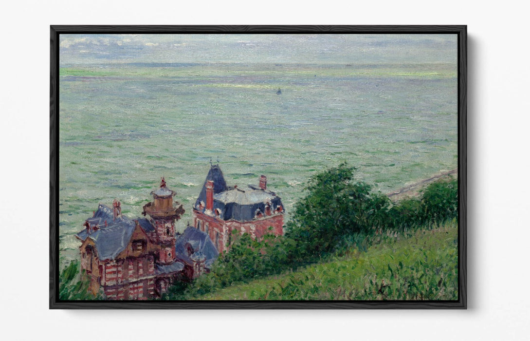GUSTAVE CAILLEBOTTE, VILLAS AT TROUVILLE -FLOAT EFFECT CANVAS WALL ART PRINT