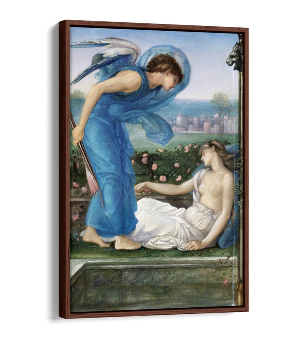 Float Effect Canvas Art - Cupid & Psyche by Burne-Jones | Handmade UK 30mm Deep Frame