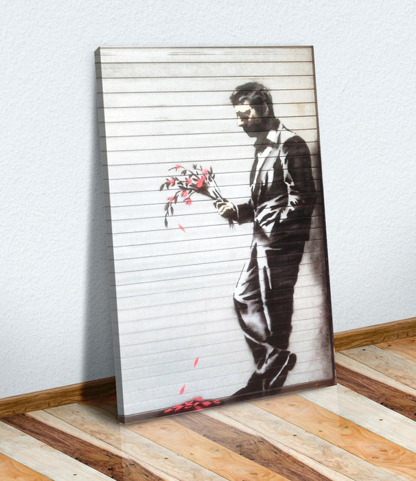 BANKSY CANVAS STREET WALL ART PRINT ARTWORK  PREMIUM VARNISHED HUSTLER