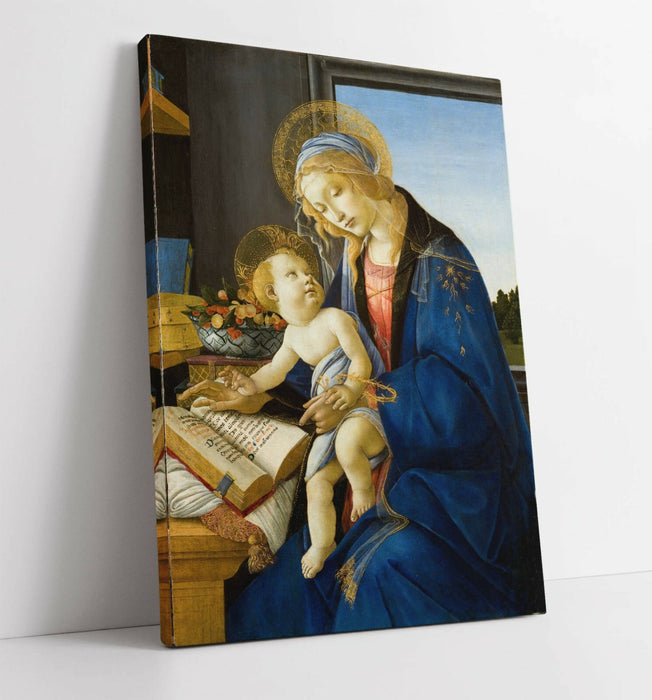 Canvas Wall Art – Botticelli Madonna of the Book Print | Handmade Premium Varnish Finish