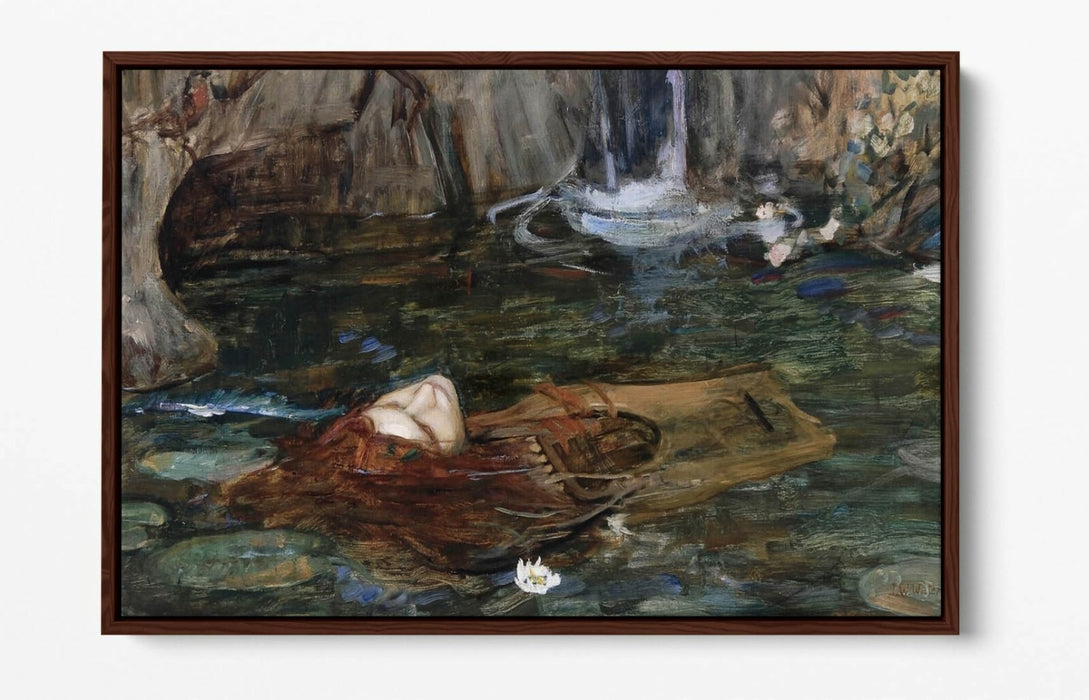 WATERHOUSE NYMPHS FIND HEAD ORPHEUS -FLOAT EFFECT CANVAS WALL ART PIC PRINT-