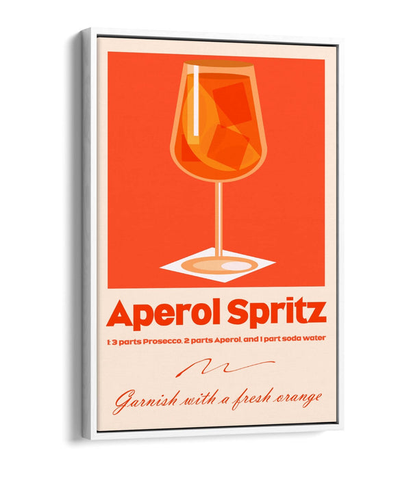 Aperol Spritz Canvas - Vibrant Cocktail Wall Art With Float Effect Print
