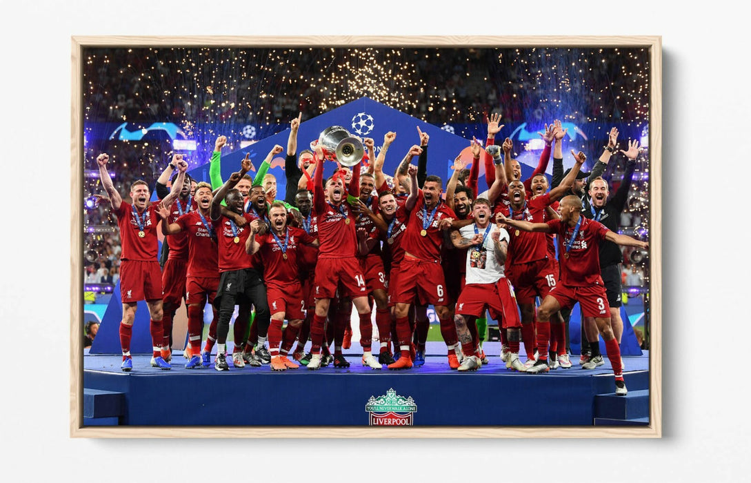 Liverpool Champions League Art - Handmade Canvas Wall Art With Premium Float Frame