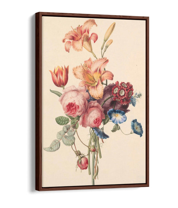 HENRIETTE GEERTRUIDA KNIP, A BOUQUET -FLOAT EFFECT CANVAS WALL ART PRINT