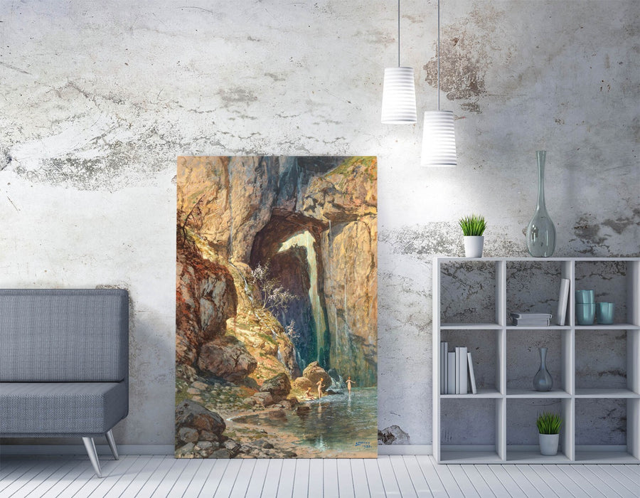 Canvas Wall Art – Georg Janny Bathing Handmade Canvas Print | Premium Satin Finish