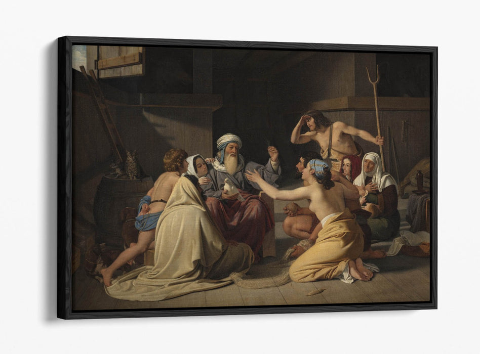 DITLEV BLUNCK, NOAH IN THE ARK -FLOAT EFFECT CANVAS WALL ART PIC PRINT