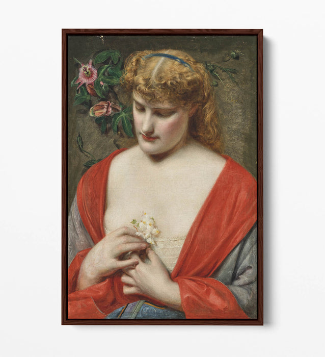 FREDERICK SANDYS, PASSION FLOWERS -FLOAT EFFECT CANVAS WALL ART PRINT