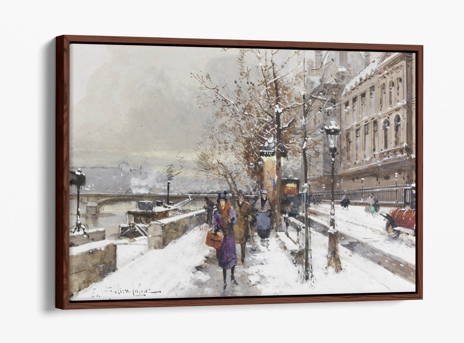 EUGENE GALIEN-LALOUE, QUAI D'ORSAY IN PARIS -FLOAT EFFECT CANVAS WALL ART PRINT